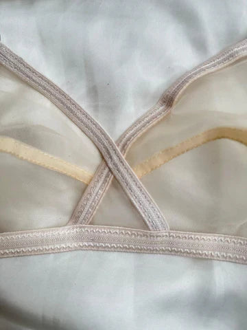 Non-Padded & Non-Wired Cotton Full Cover Full Net Transparent Bra [Pack of 2] 🎁