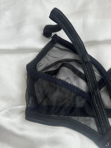 Non-Padded & Non-Wired Cotton Full Cover Full Net Transparent Bra [Pack of 2] 🎁