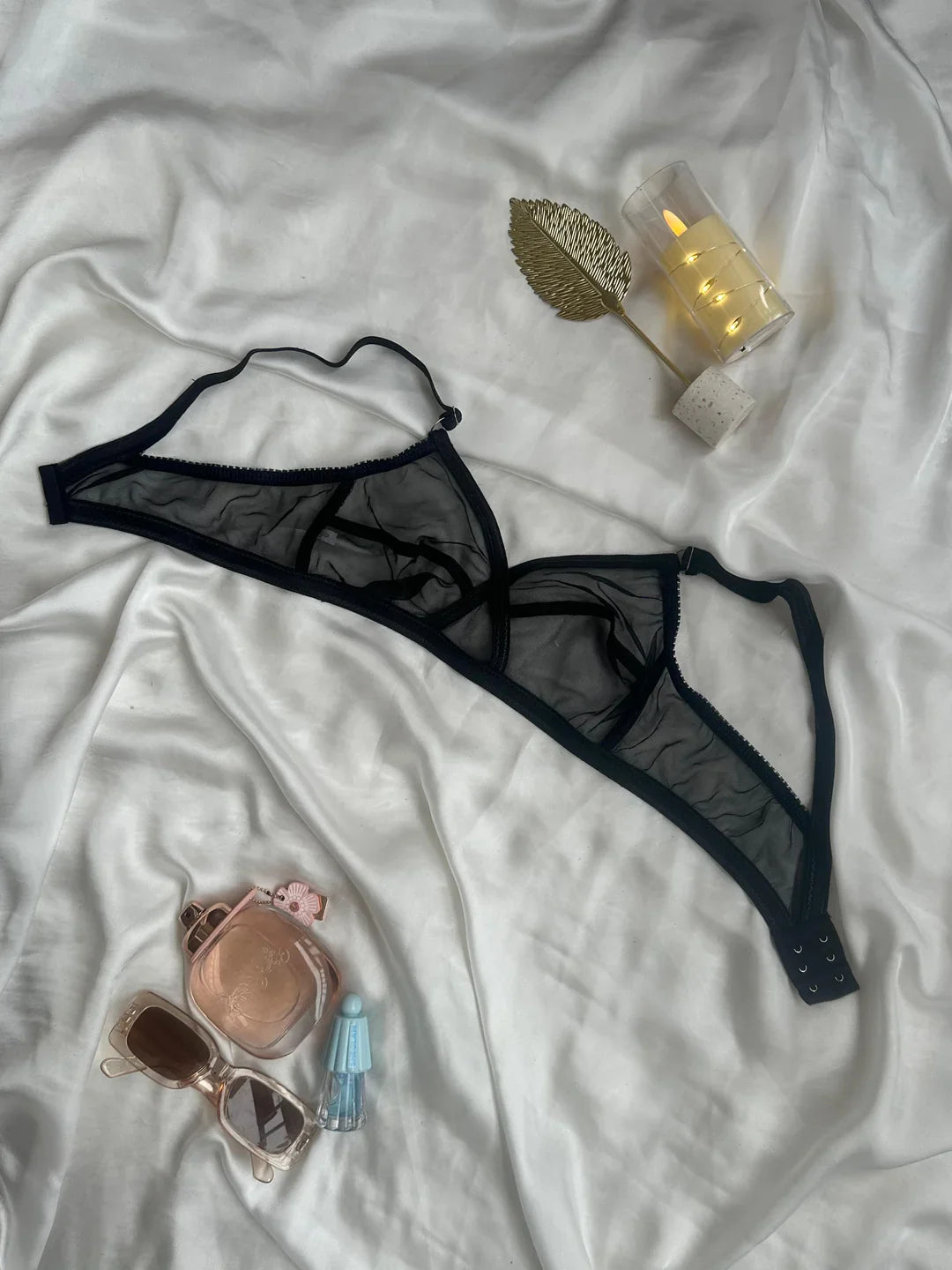 Non-Padded & Non-Wired Cotton Full Cover Full Net Transparent Bra [Pack of 2] 🎁