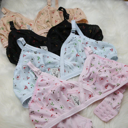 4 Piece Comfortable Printed jersey bra [Pack of 4] 😍